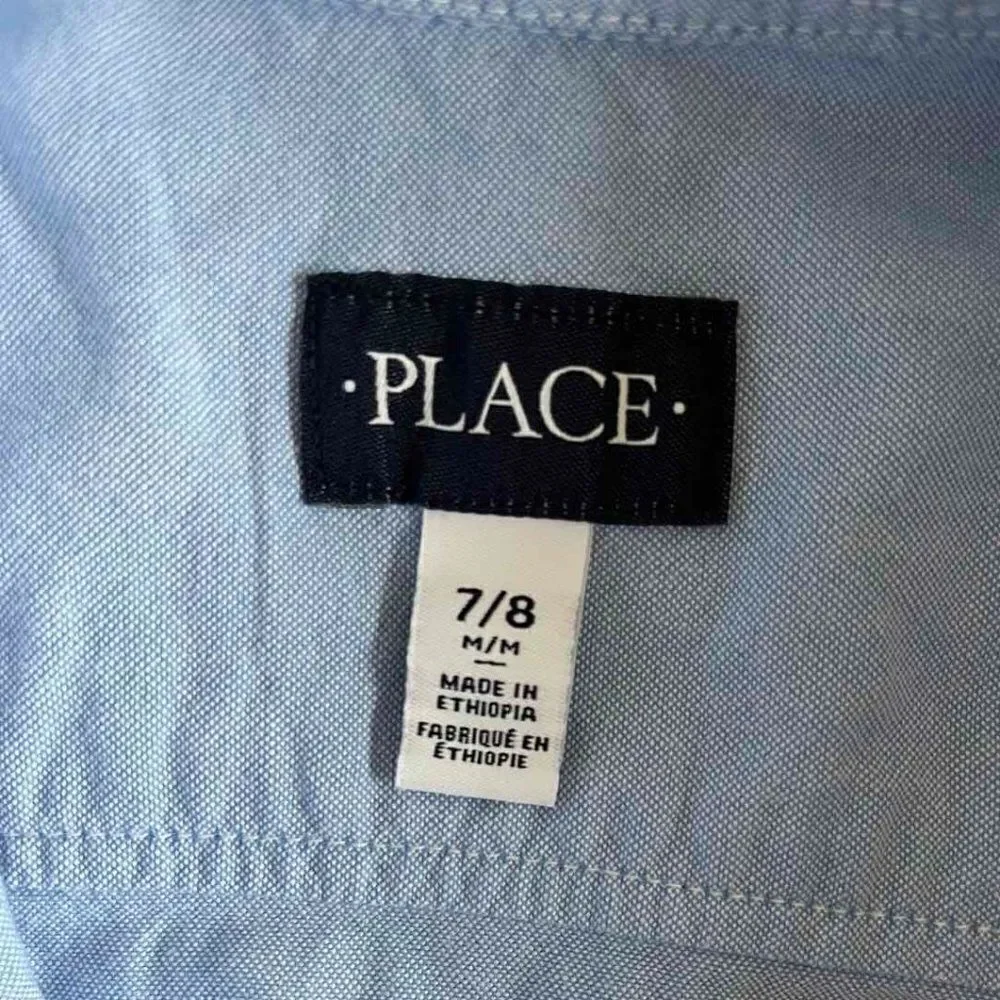 The Children's Place Boys' Long Sleeve Oxford Shirt size 7-8